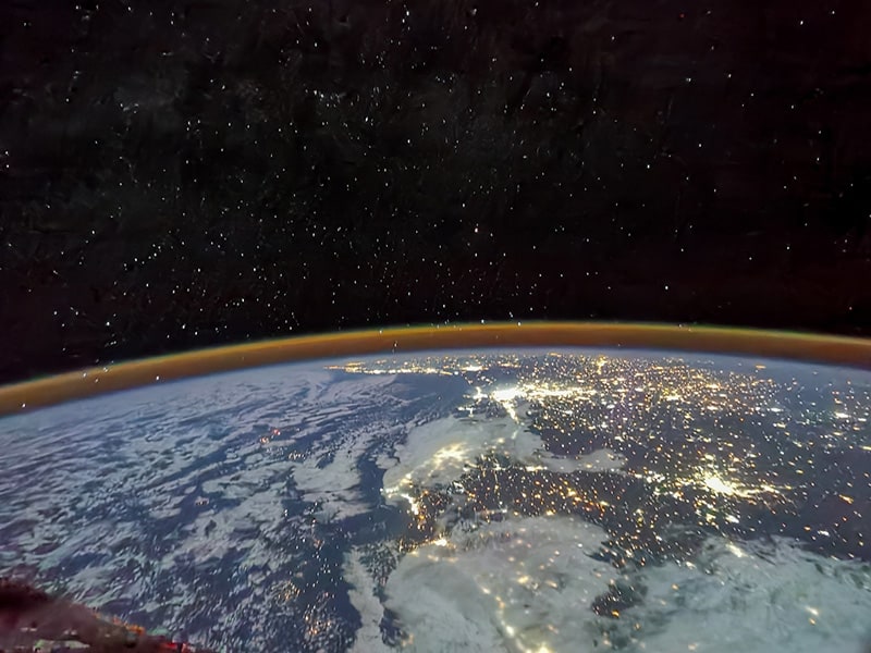 محطة تيانغونغ الفضائية - صورة لغلاف الأرض